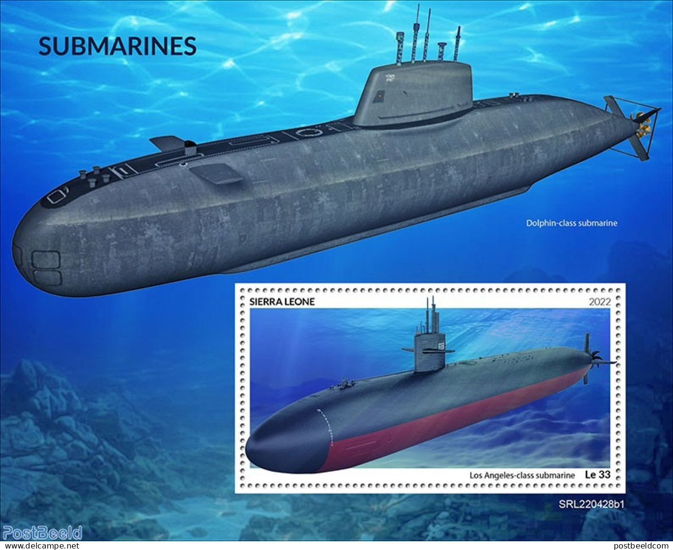 Sierra Leone 2022 Submarines, Mint NH, Transport - Ships And Boats - Bateaux