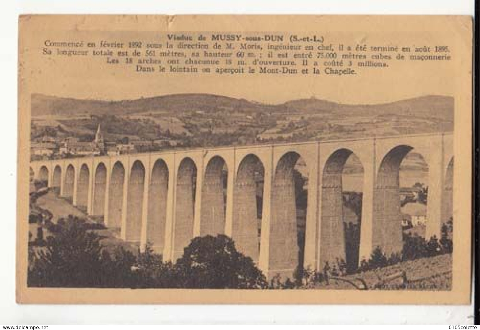 Carte France 71 -Viaduc De Mussy Sous Dun   -  PRIX FIXE - ( Cd073) - Brücken