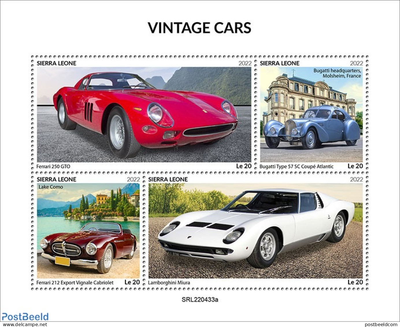 Sierra Leone 2022 Vintage Cars, Mint NH, Transport - Automobiles - Cars