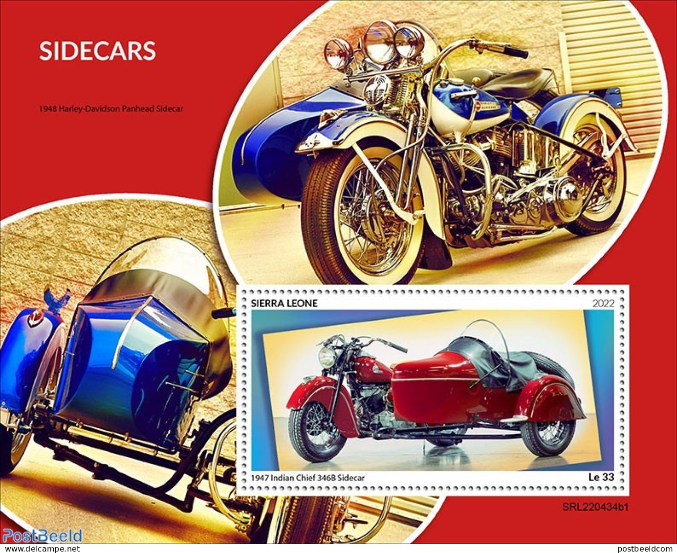 Sierra Leone 2022 Sidecars, Mint NH, Transport - Motorcycles - Motorräder