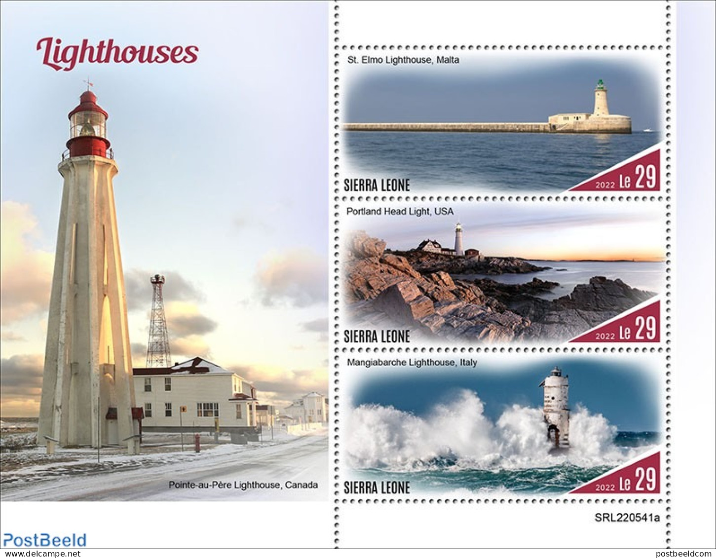 Sierra Leone 2022 Lighthouses, Mint NH, Various - Lighthouses & Safety At Sea - Leuchttürme