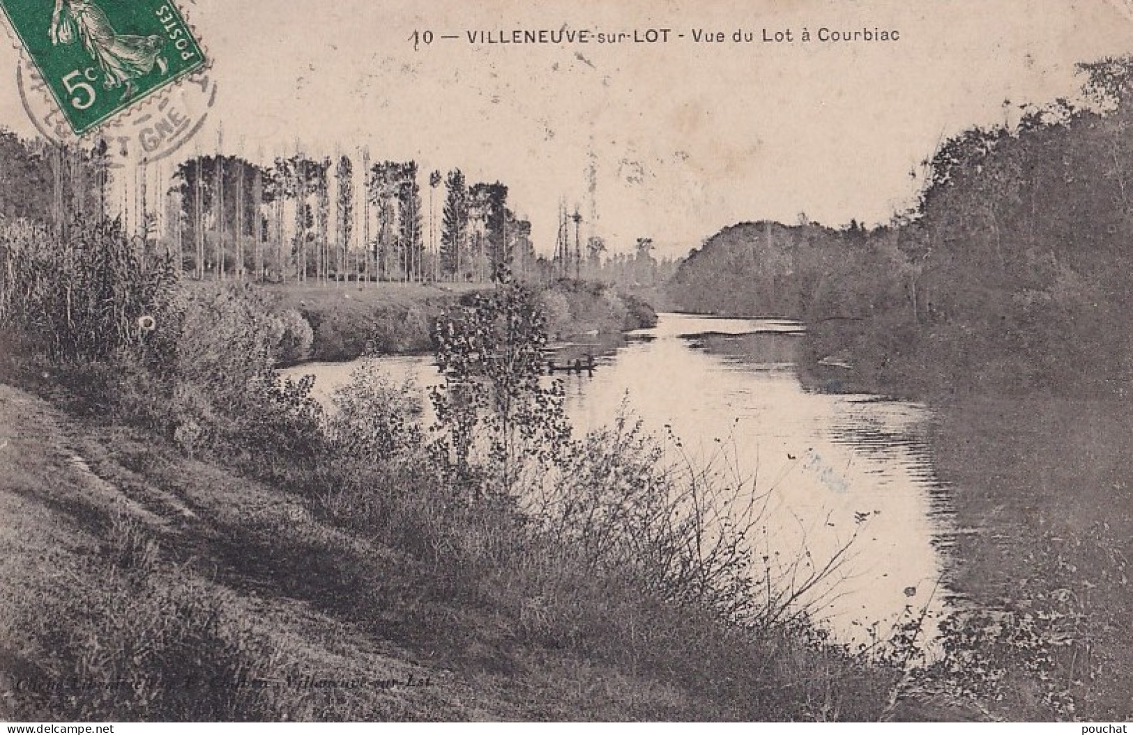 C8-47) VILLENEUVE SUR LOT - VUE DU LOT  A  COURBIAC -  EN 1911 - Villeneuve Sur Lot