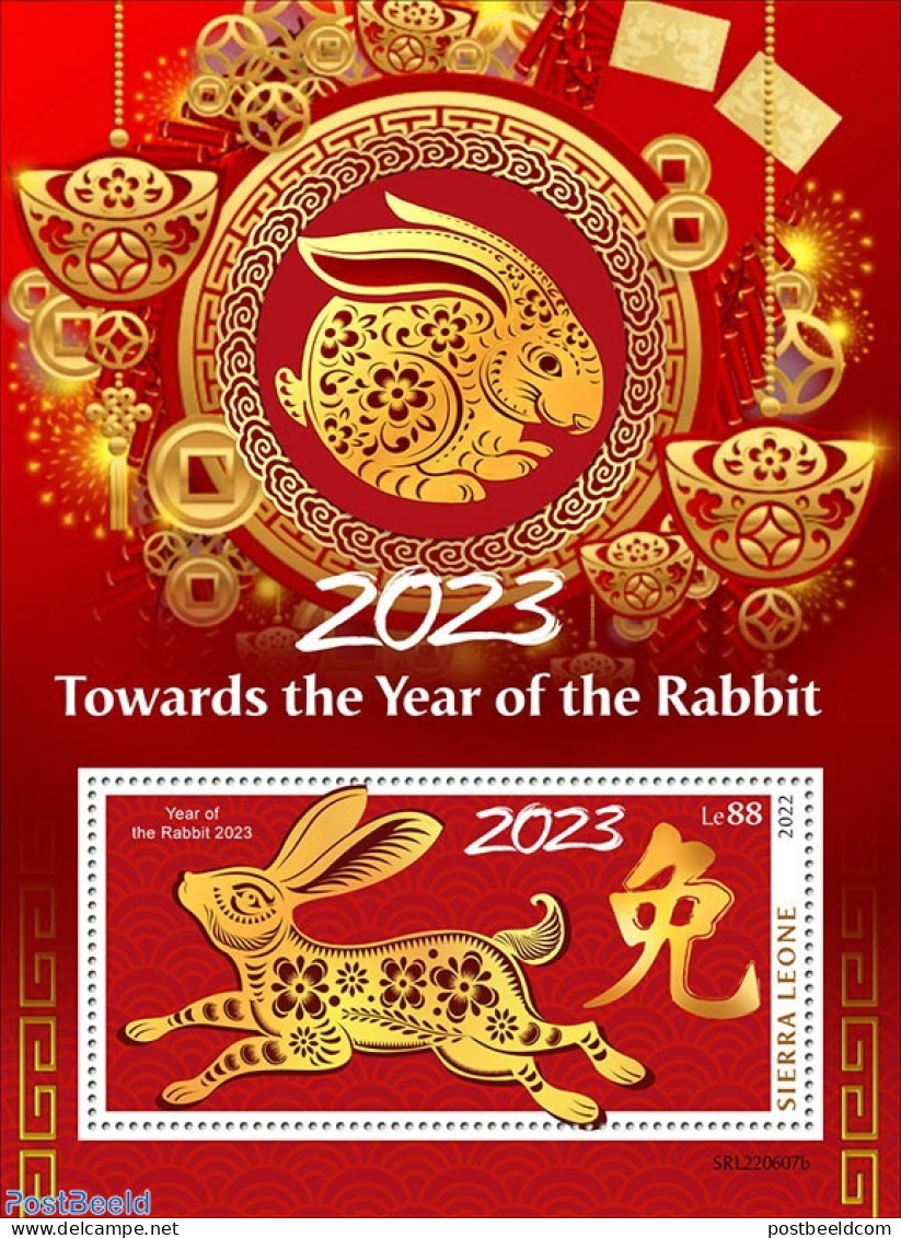 Sierra Leone 2022 Year Of The Rabbit, Mint NH, Nature - Various - Rabbits / Hares - Yearsets (by Country) - Ohne Zuordnung