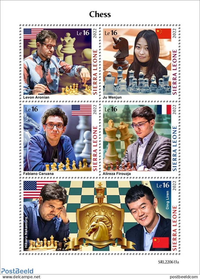 Sierra Leone 2022 Chess, Mint NH, History - Sport - Flags - Chess - Scacchi