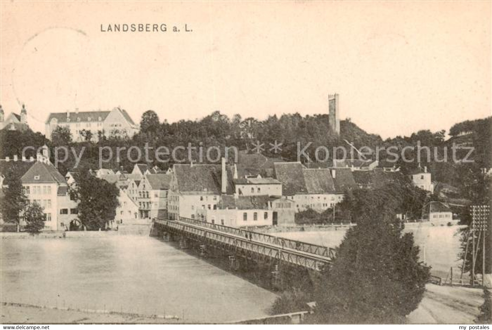 73792945 Landsberg Lech Teilansicht M. Bruecke Landsberg Lech - Landsberg