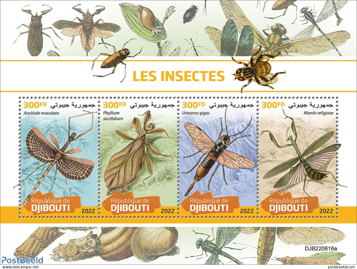 Djibouti 2022 Insects, Mint NH, Nature - Insects - Gibuti (1977-...)