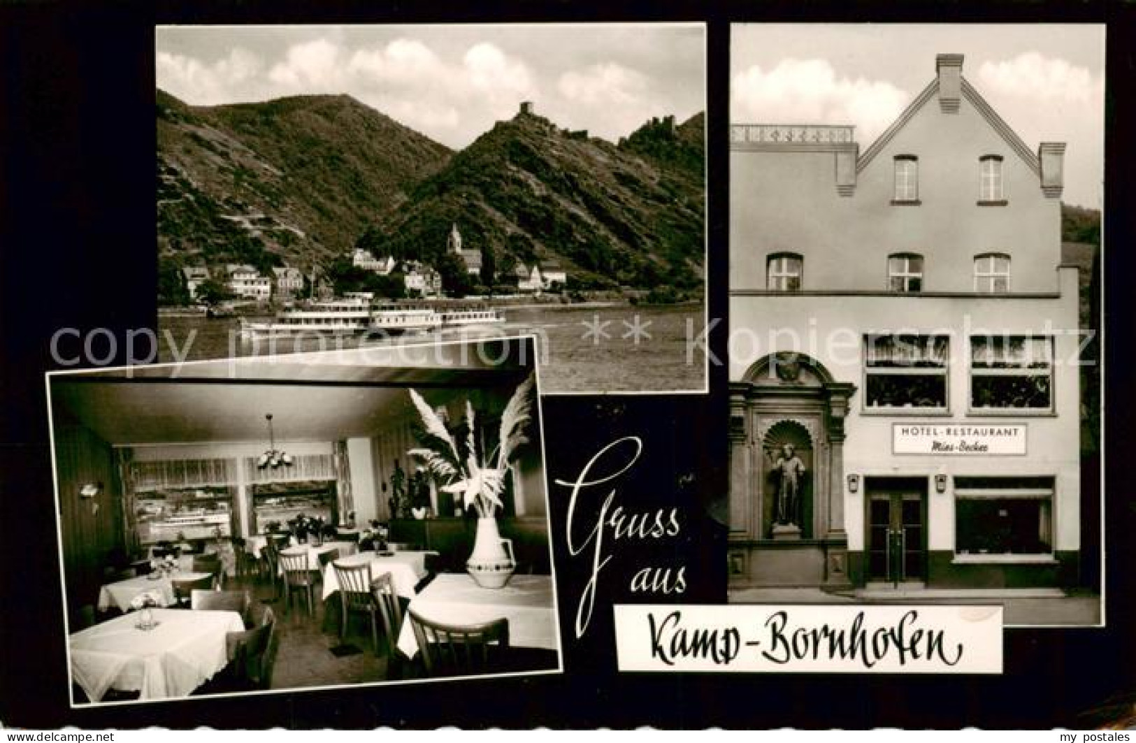 73792888 Kamp-Bornhofen Rhein Hotel-Restaurant Mies-Becker Innen- U. Aussenansic - Other & Unclassified