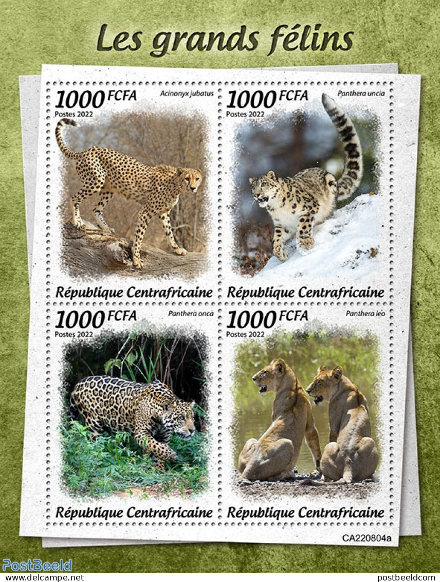 Central Africa 2022 Big Cats, Mint NH, Nature - Cat Family - República Centroafricana