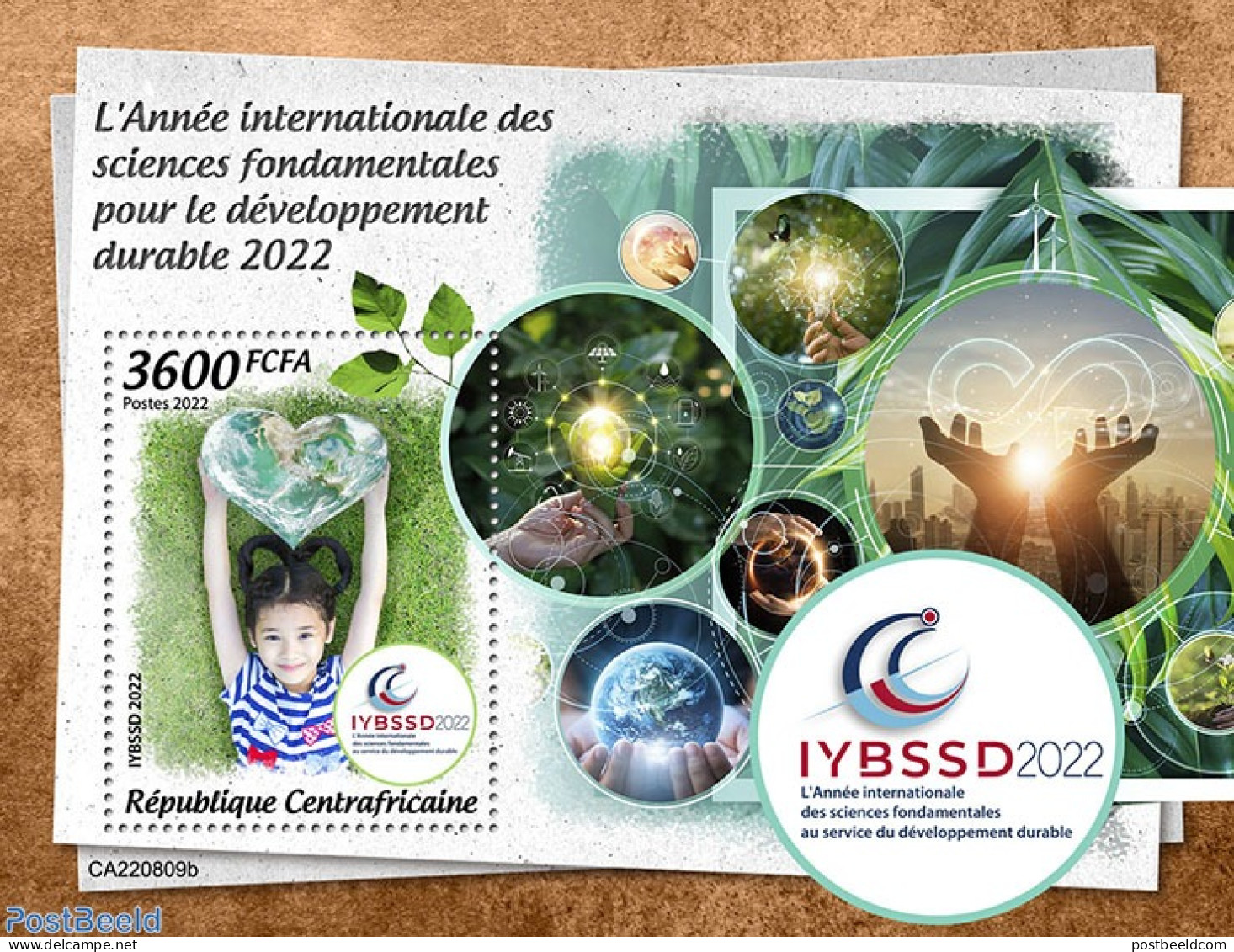 Central Africa 2022 International Year Of Basic Sciences For Sustainable Development 2022, Mint NH, Science - Zentralafrik. Republik