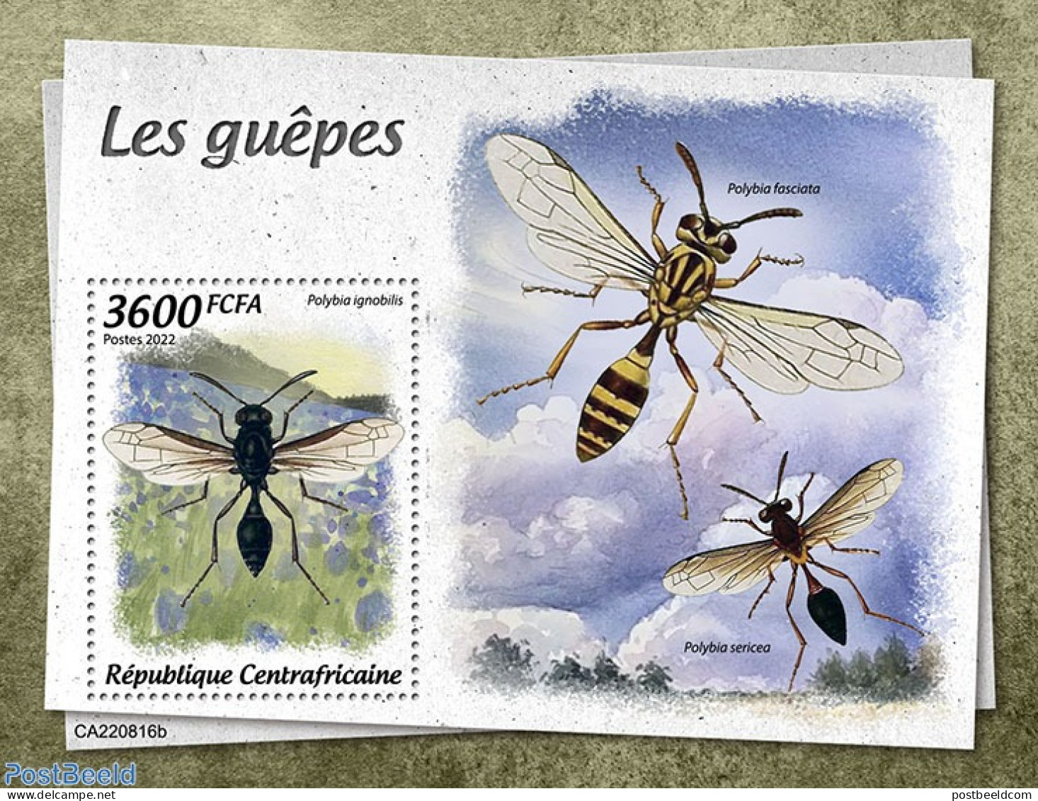 Central Africa 2022 Insects, Mint NH, Nature - Insects - Centrafricaine (République)