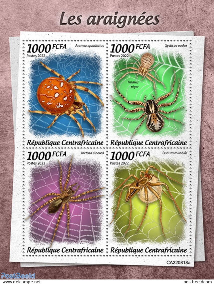 Central Africa 2022 Arachnids, Mint NH, Nature - Insects - Centrafricaine (République)