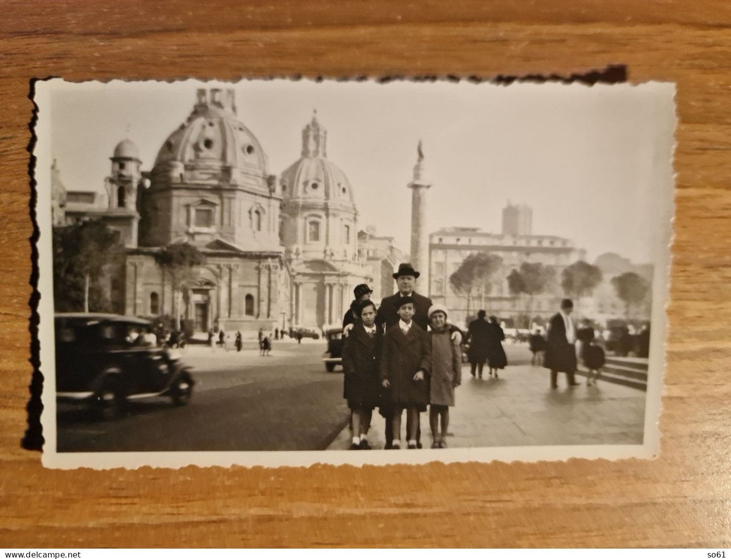 19357.   Fotografia D'epoca Uomo Con Bambini In Posa Aa '30 Roma - 11x7 - Persone Anonimi