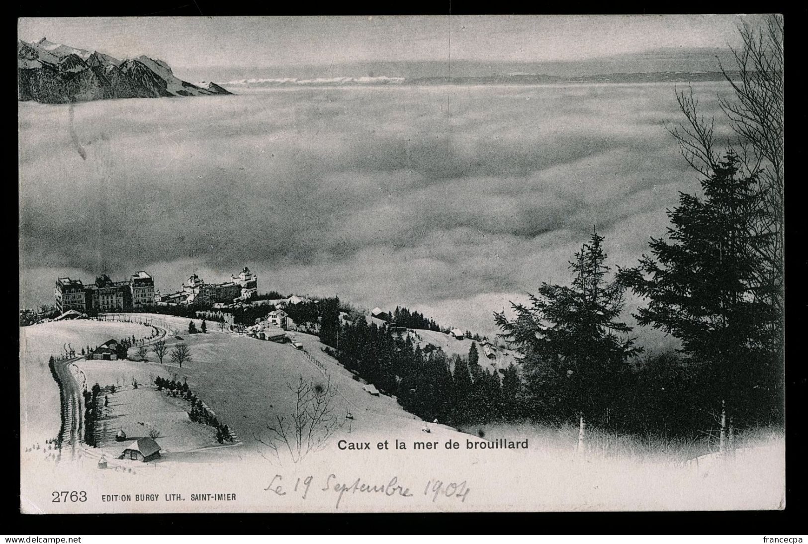 14525 - SUISSE -  CAUX Et La Mer De Brouillard - Autres & Non Classés