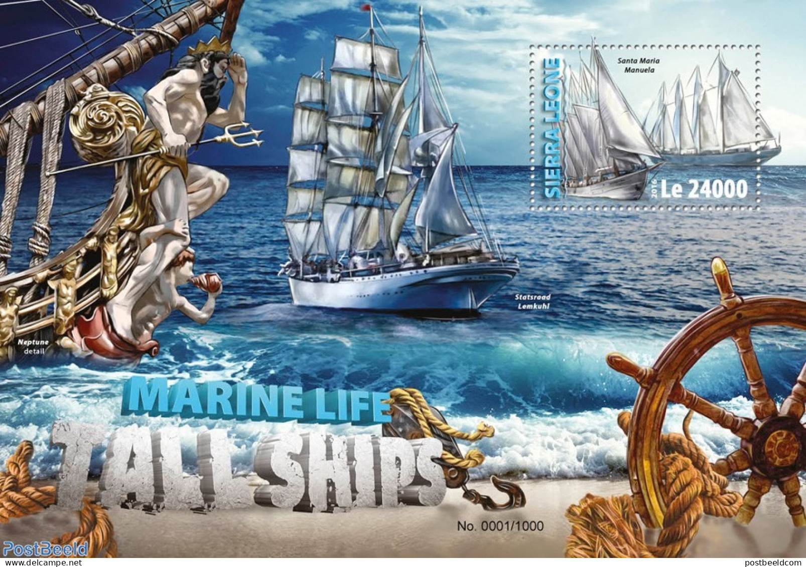 Sierra Leone 2016 Tall Ships , Mint NH, Transport - Ships And Boats - Schiffe