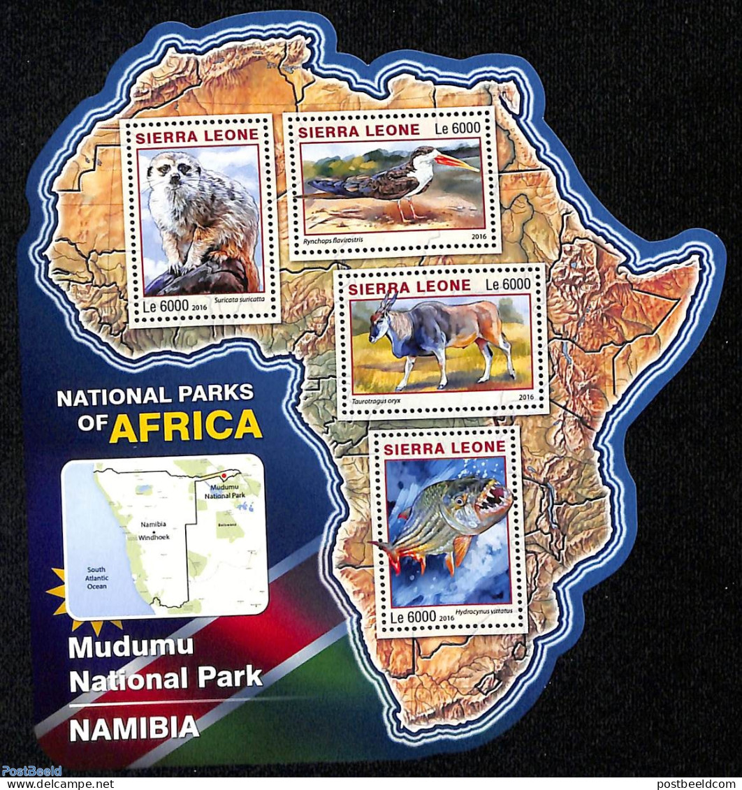 Sierra Leone 2016 National Park Namibia, Mint NH, Nature - Animals (others & Mixed) - Birds - Fish - Vissen