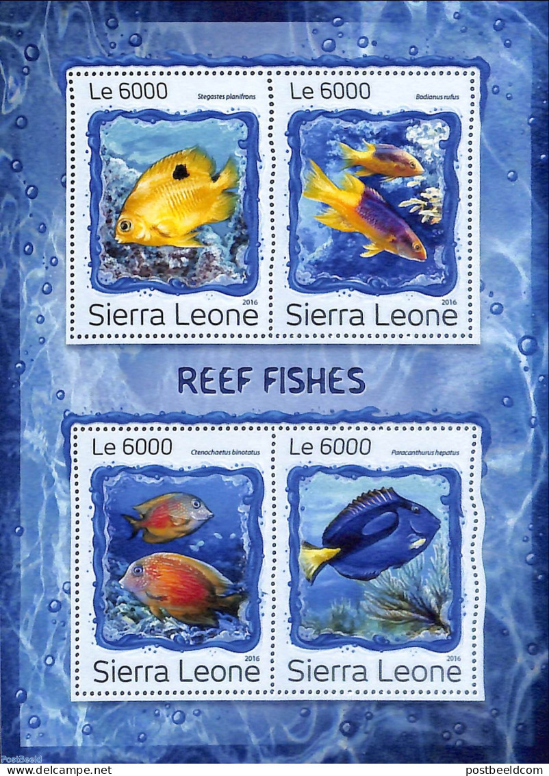 Sierra Leone 2016 Reef Fishes, Mint NH, Nature - Fish - Peces