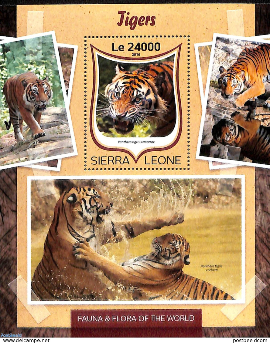 Sierra Leone 2016 Tigers, Mint NH, Nature - Cat Family - Otros & Sin Clasificación