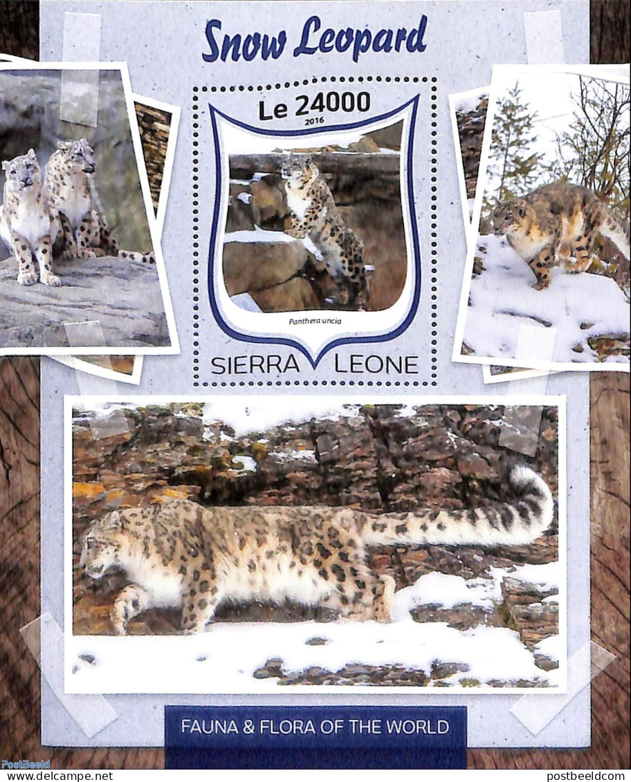 Sierra Leone 2016 Snow Leopards, Mint NH, Nature - Cat Family - Otros & Sin Clasificación