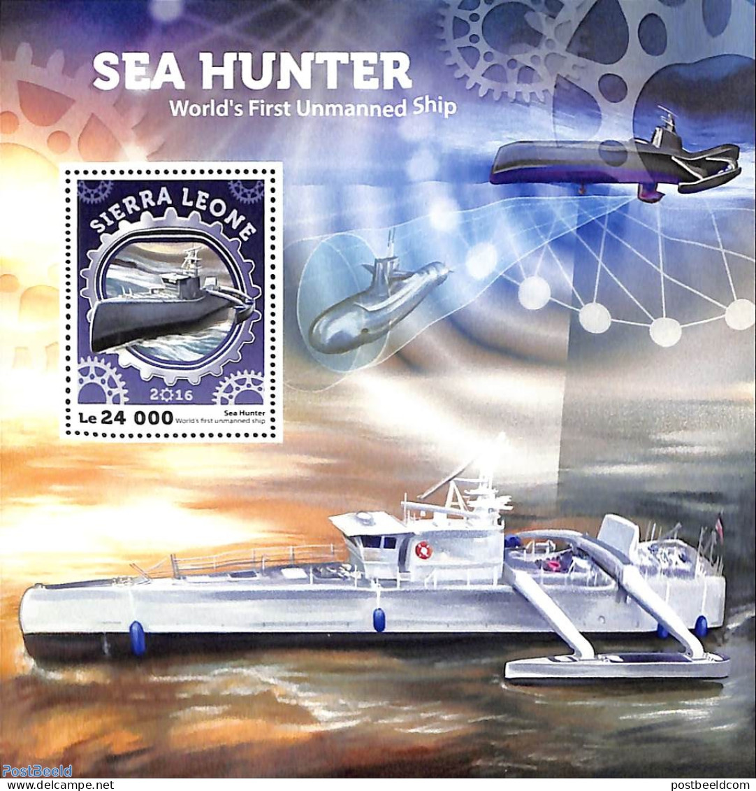 Sierra Leone 2016 Sea Hunter, Mint NH, Transport - Ships And Boats - Barcos