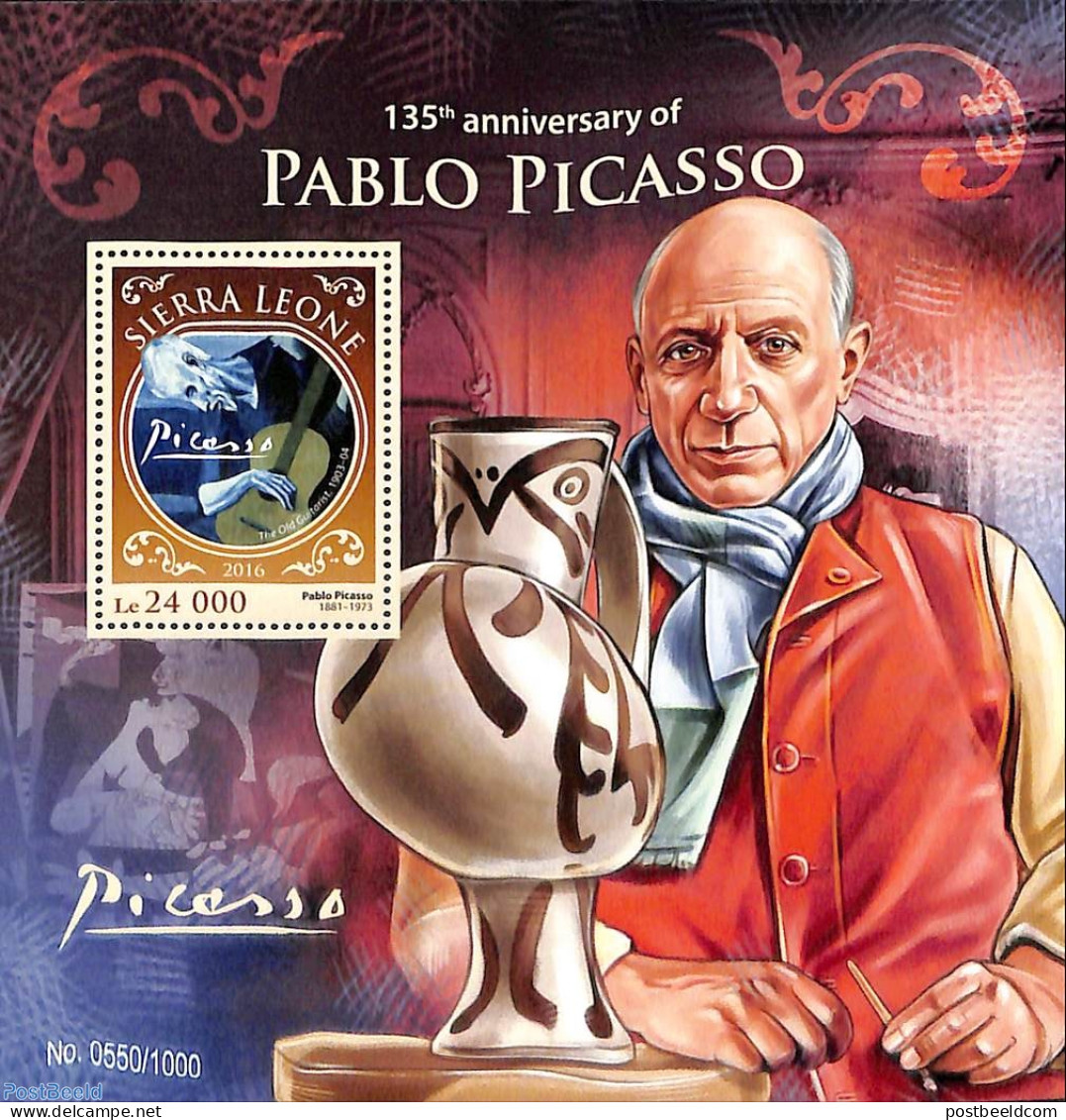 Sierra Leone 2016 135th Anniversary Of Pablo Picasso, Mint NH, Art - Pablo Picasso - Paintings - Otros & Sin Clasificación