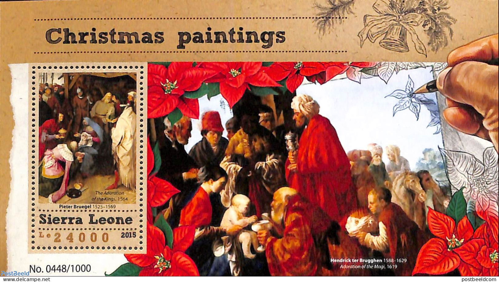 Sierra Leone 2015 Christmas Paintings, Mint NH, Religion - Christmas - Art - Paintings - Navidad