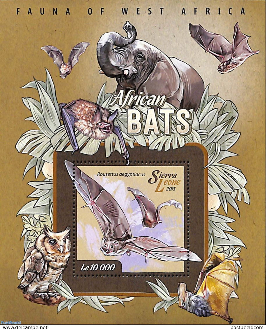 Sierra Leone 2015 Bats, Mint NH, Nature - Bats - Elephants - Owls - Andere & Zonder Classificatie
