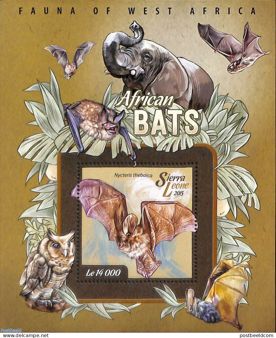 Sierra Leone 2015 Bats, Mint NH, Nature - Bats - Elephants - Owls - Andere & Zonder Classificatie