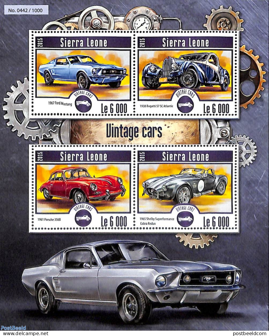 Sierra Leone 2015 Vintage Cars, Mint NH, Transport - Automobiles - Cars