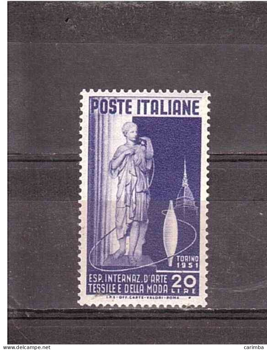 1951 L.20 ARTE TESSILE - 1946-60: Nuovi