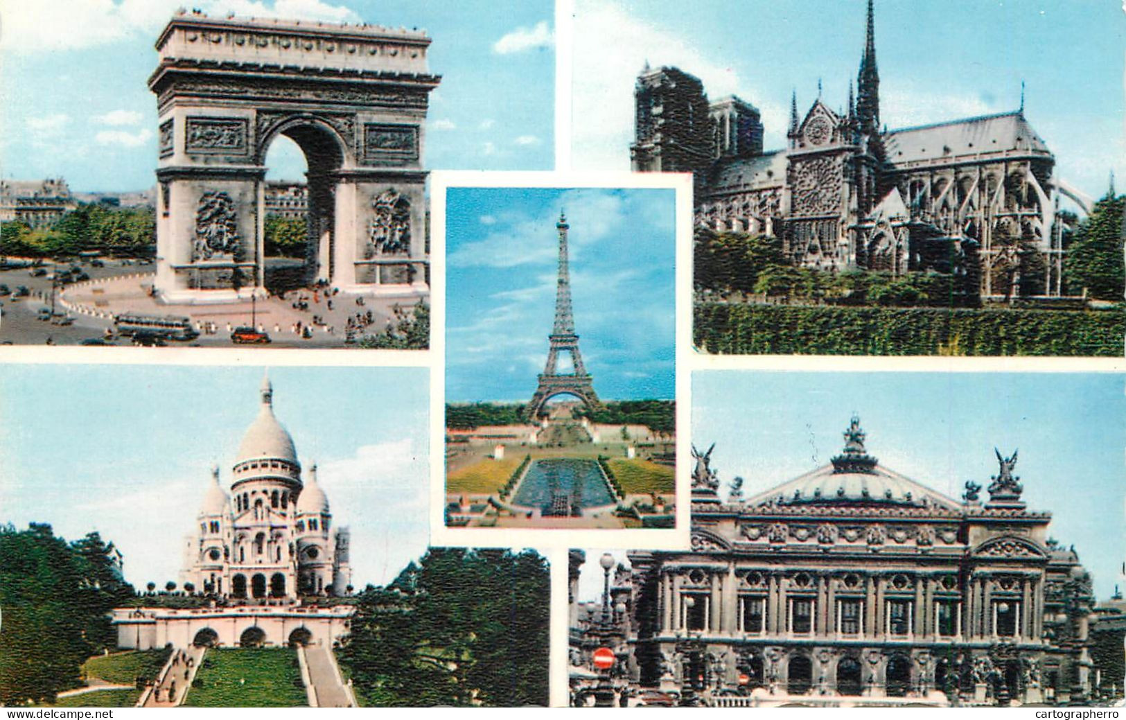 Postcard France Paris Landscapes - Mehransichten, Panoramakarten