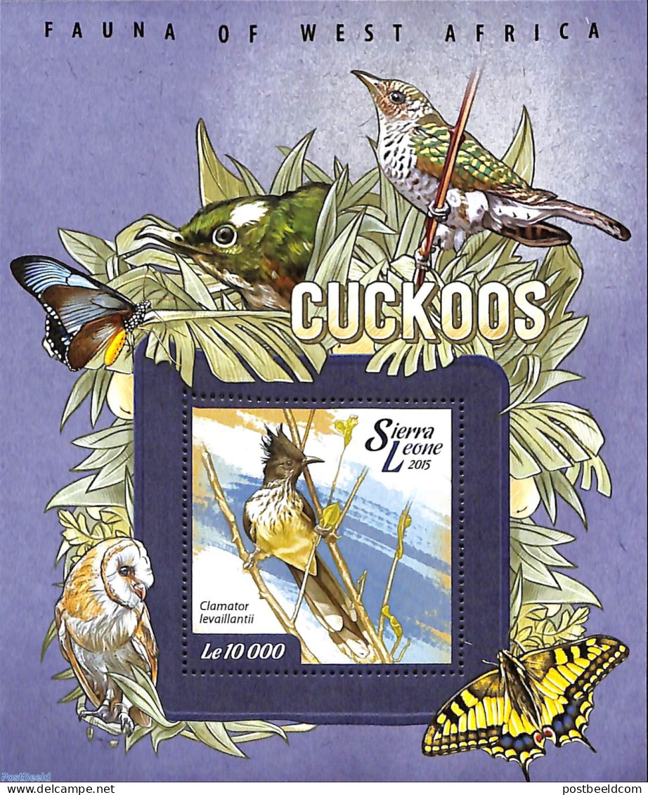 Sierra Leone 2015 Cuckoos, Mint NH, Nature - Birds - Birds Of Prey - Butterflies - Owls - Andere & Zonder Classificatie