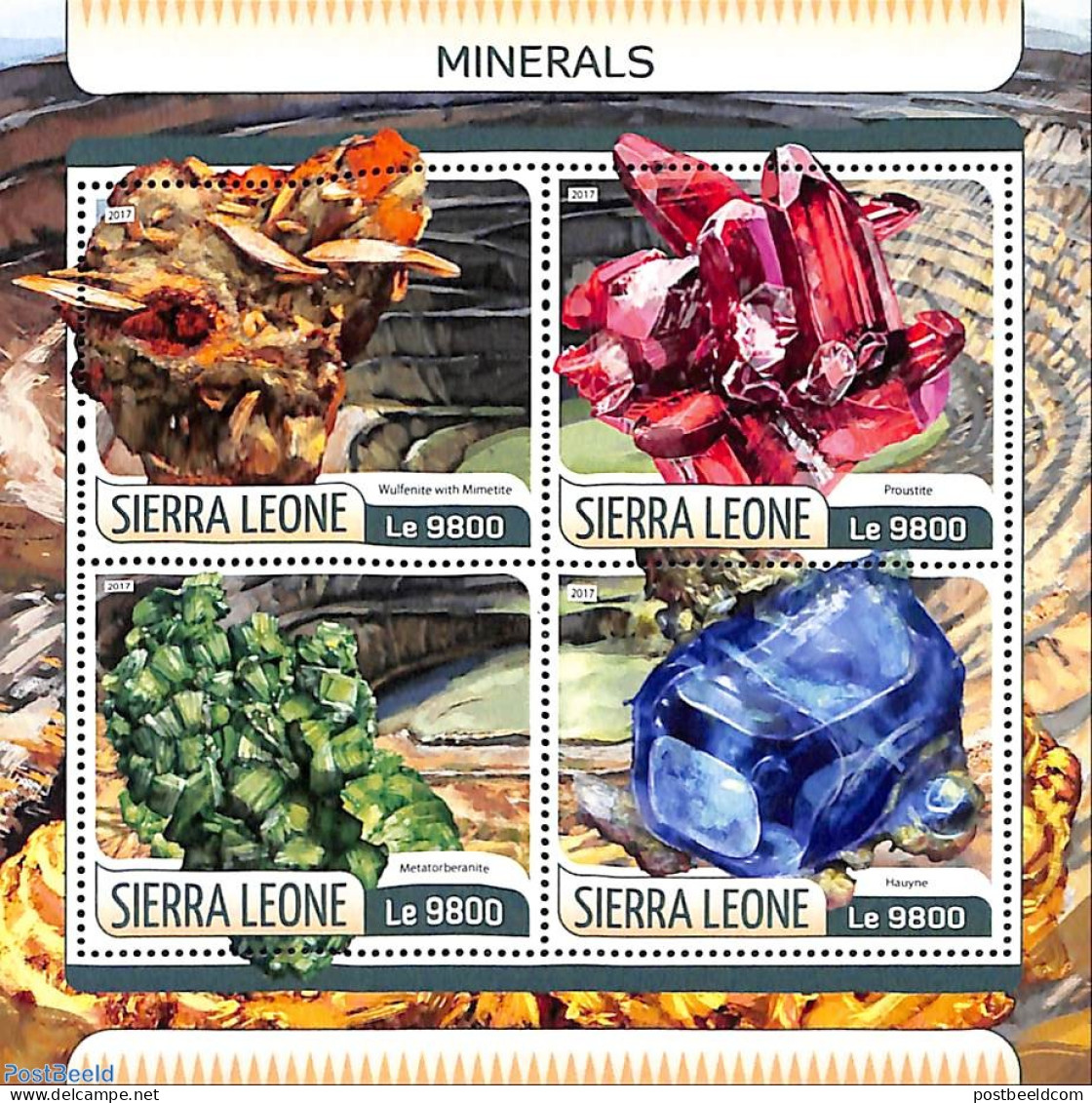 Sierra Leone 2017 Minerals, Mint NH, History - Geology - Andere & Zonder Classificatie