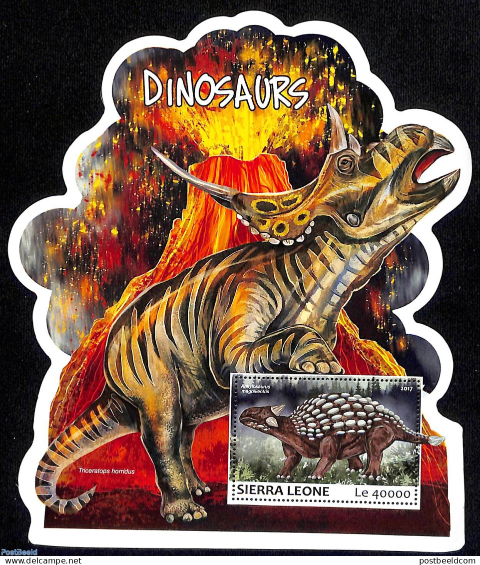 Sierra Leone 2017 Dinosaurs, Mint NH, Nature - Prehistoric Animals - Prehistorisch