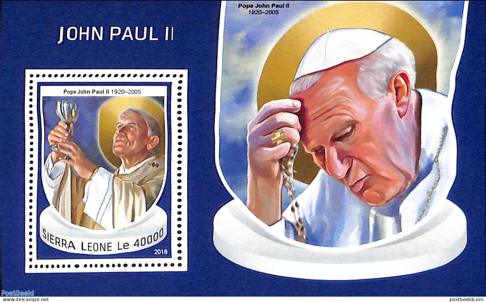Sierra Leone 2018 John Paul II, Mint NH, Religion - Pope - Pausen