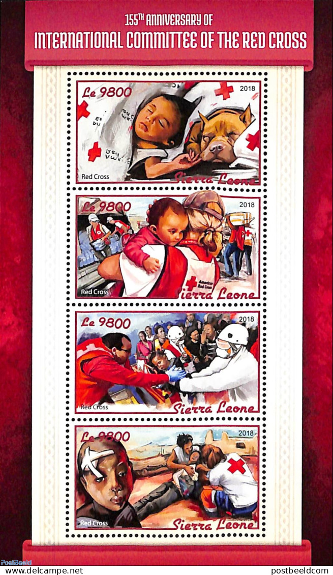 Sierra Leone 2018 155th Anniversary Of International Commitee Of The Red Cross, Mint NH, Health - Nature - Red Cross -.. - Croce Rossa