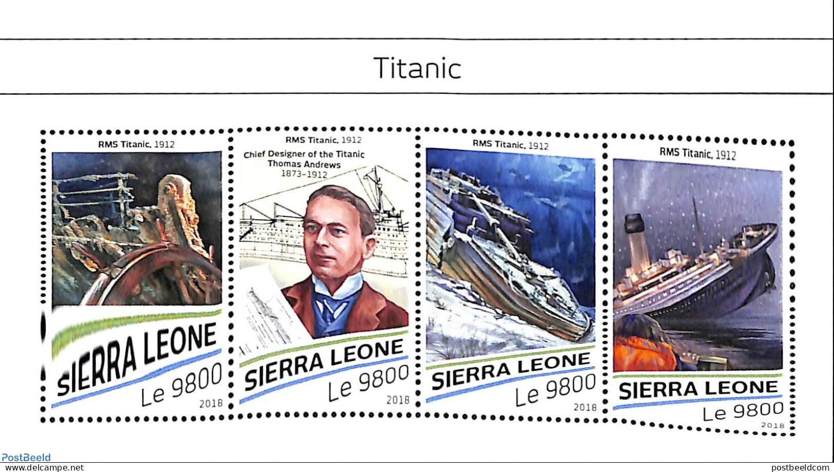 Sierra Leone 2018 Titanic, Mint NH, Transport - Ships And Boats - Titanic - Barcos