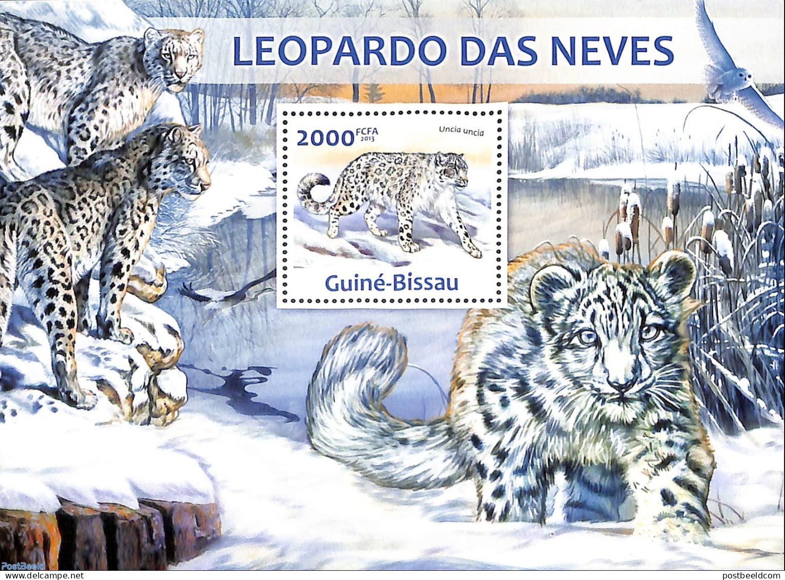 Guinea Bissau 2013 Snow Leopards, Mint NH, Nature - Cat Family - Guinea-Bissau