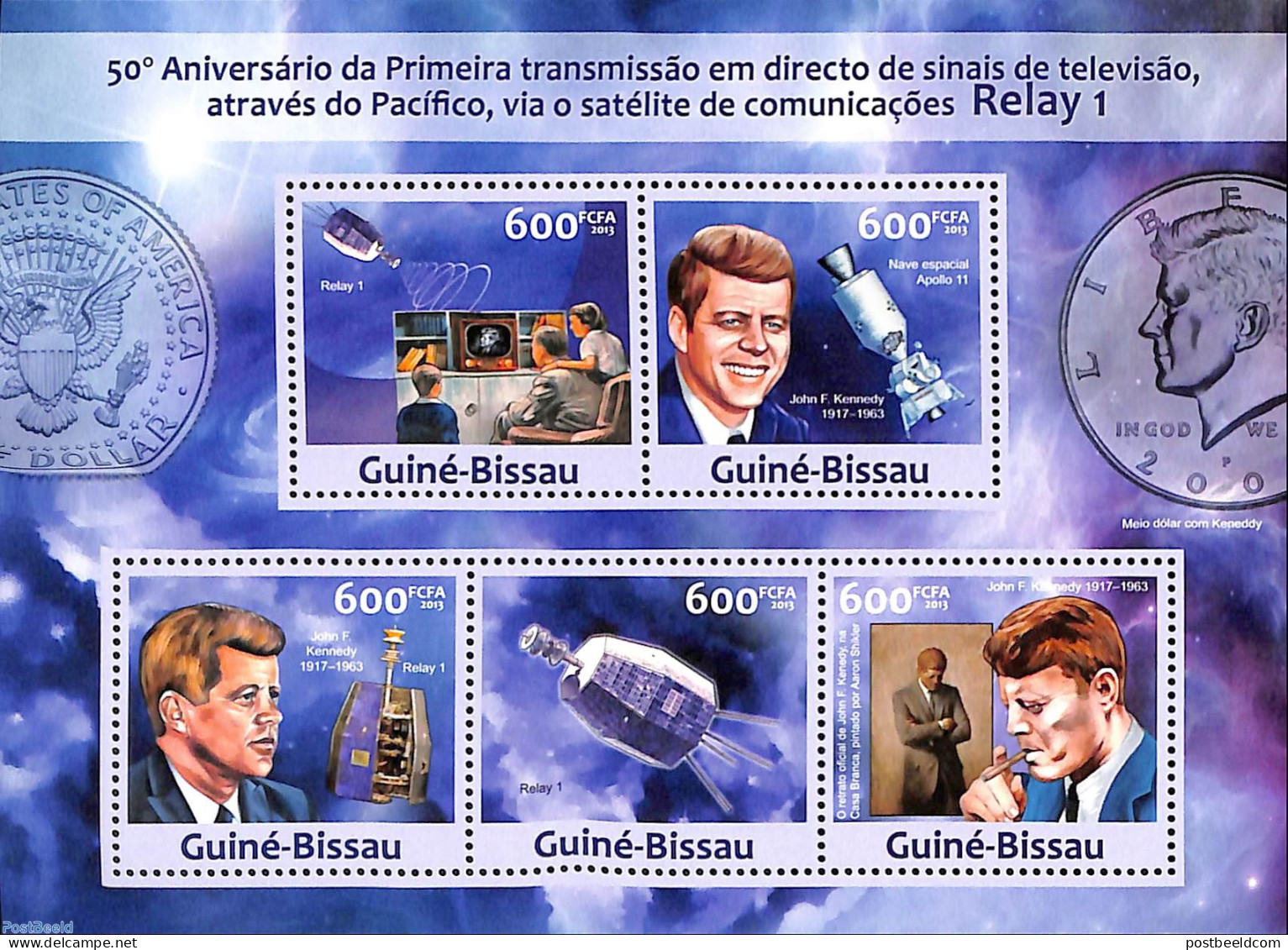 Guinea Bissau 2013 Relay 1, Mint NH, History - Science - Transport - American Presidents - Telecommunication - Space E.. - Telecom