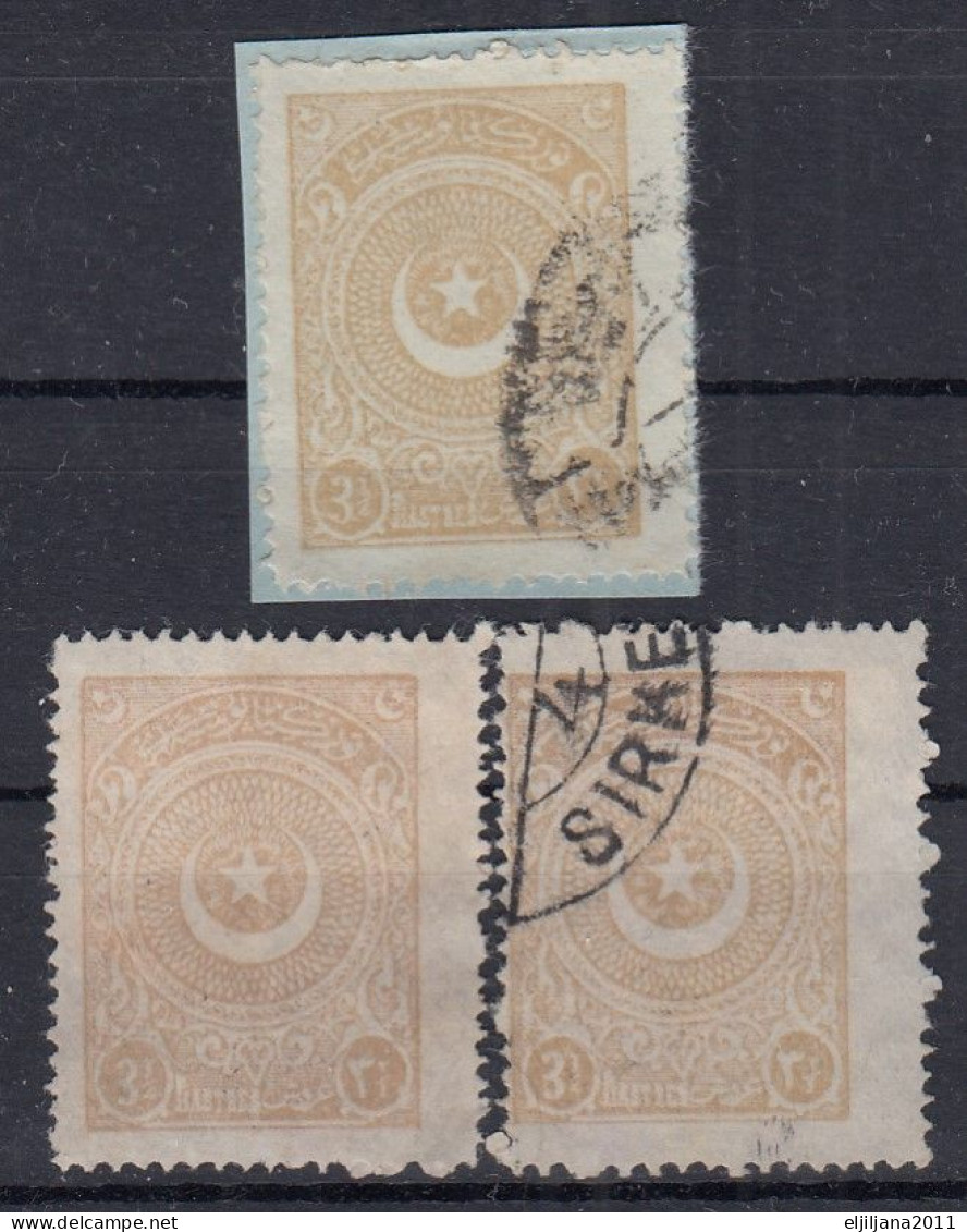 Turkey / Türkei 1923 ⁕ Star & Crescent 3 3/4 Pia. Mi.13 ⁕ 3v Used - Used Stamps