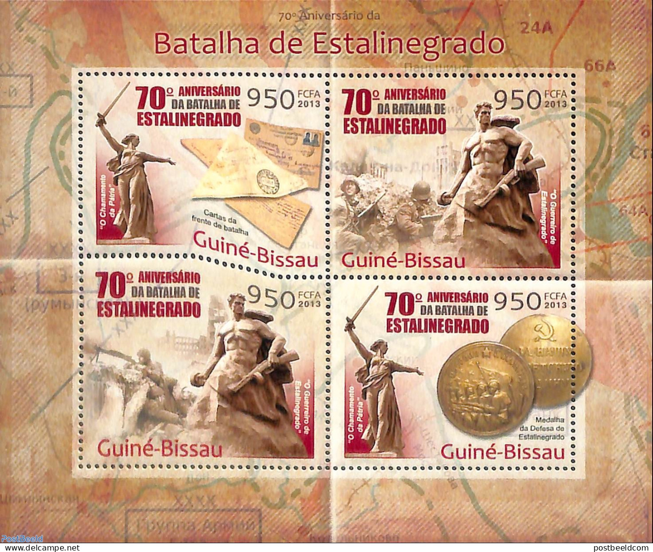 Guinea Bissau 2013 Battle Of Stalingrad, Mint NH, History - Militarism - World War II - Post - Militaria