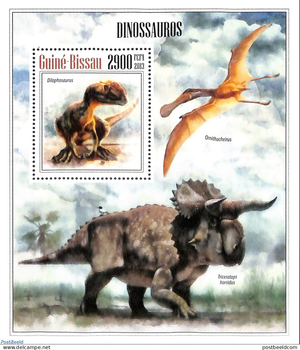 Guinea Bissau 2013 Dinosaurs, Mint NH, Nature - Prehistoric Animals - Preistorici