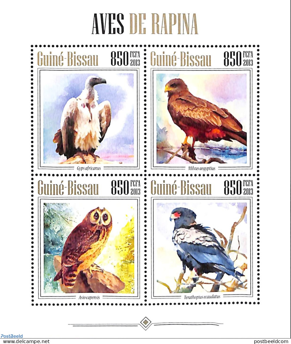 Guinea Bissau 2013 Birds Of Prey, Mint NH, Nature - Birds Of Prey - Owls - Guinea-Bissau