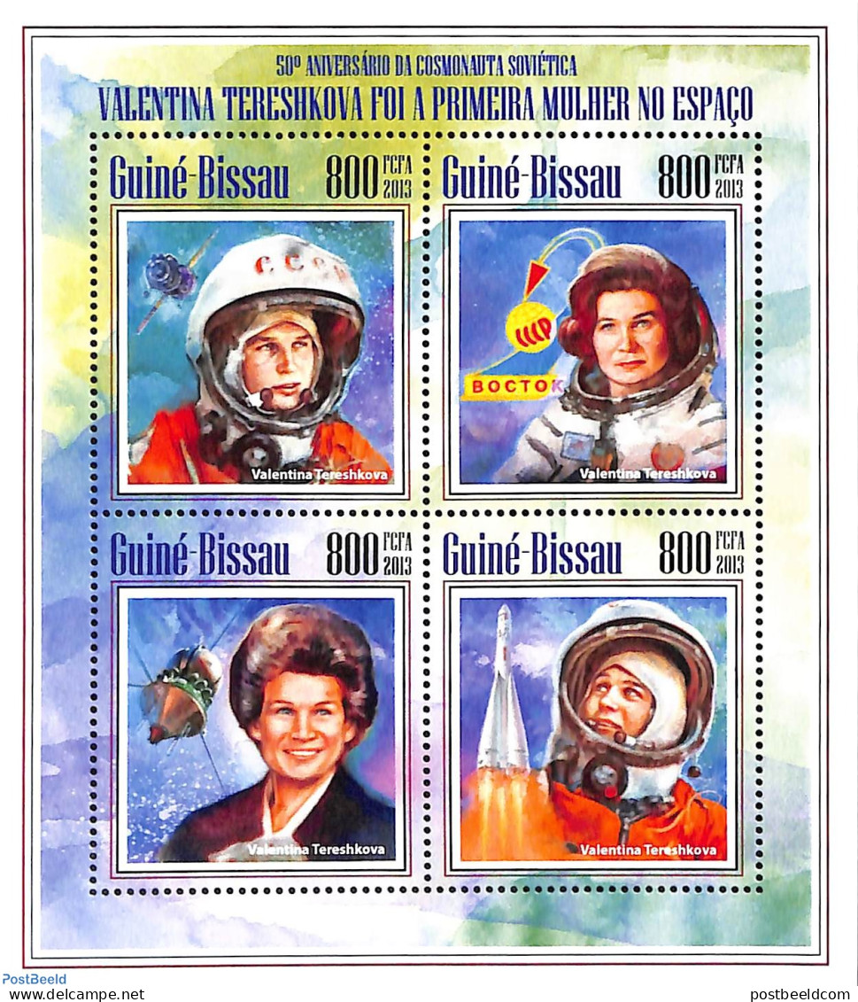 Guinea Bissau 2013 Valentina Tereshkova, Mint NH, Transport - Space Exploration - Guinea-Bissau