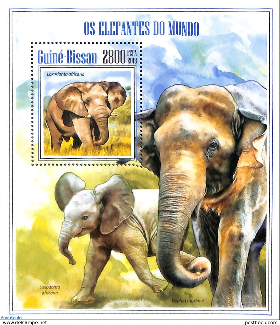 Guinea Bissau 2013 Elephants Of The World, Mint NH, Nature - Elephants - Guinea-Bissau