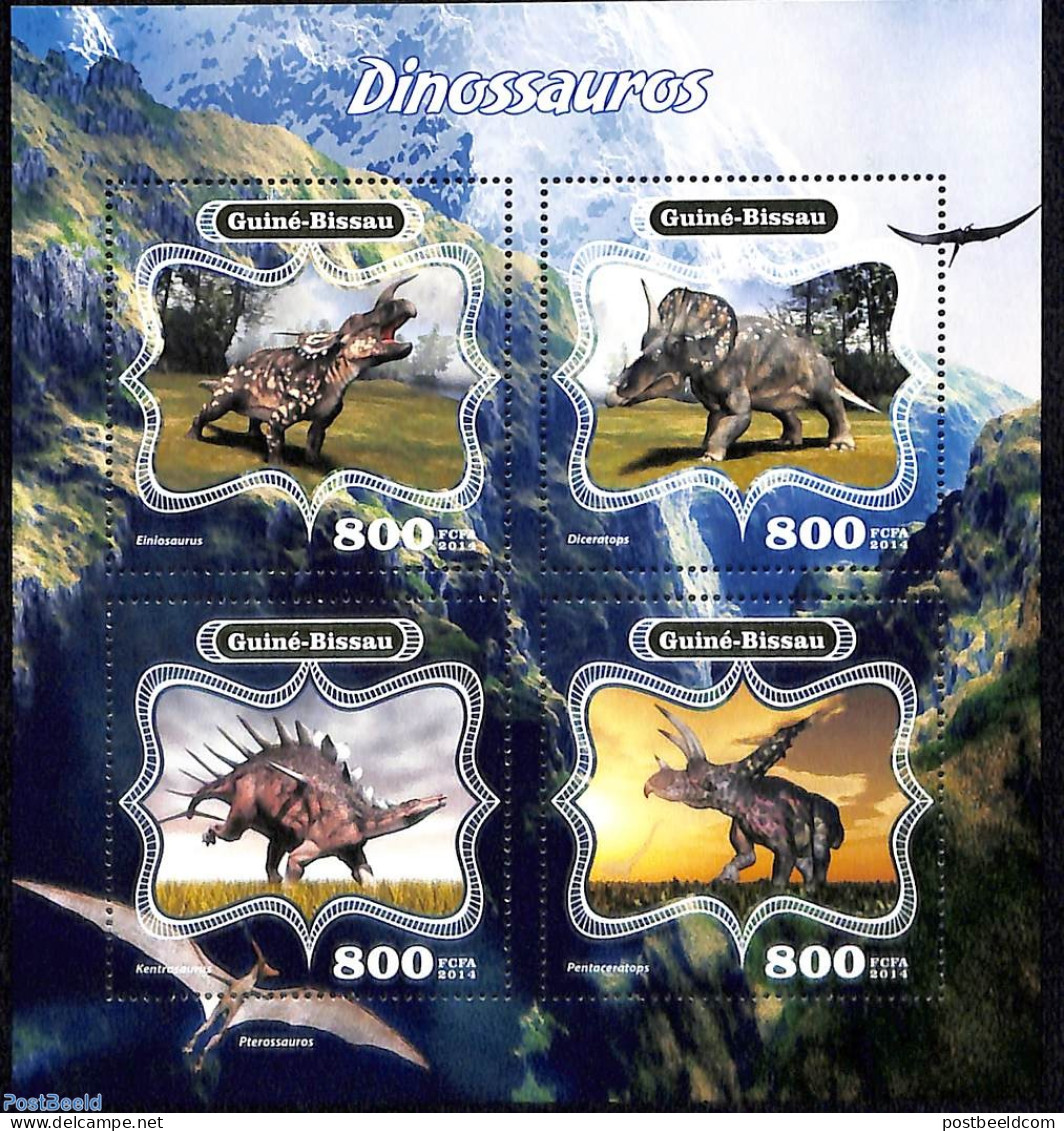 Guinea Bissau 2014 Dinosaurs, Mint NH, Nature - Prehistoric Animals - Vor- U. Frühgeschichte