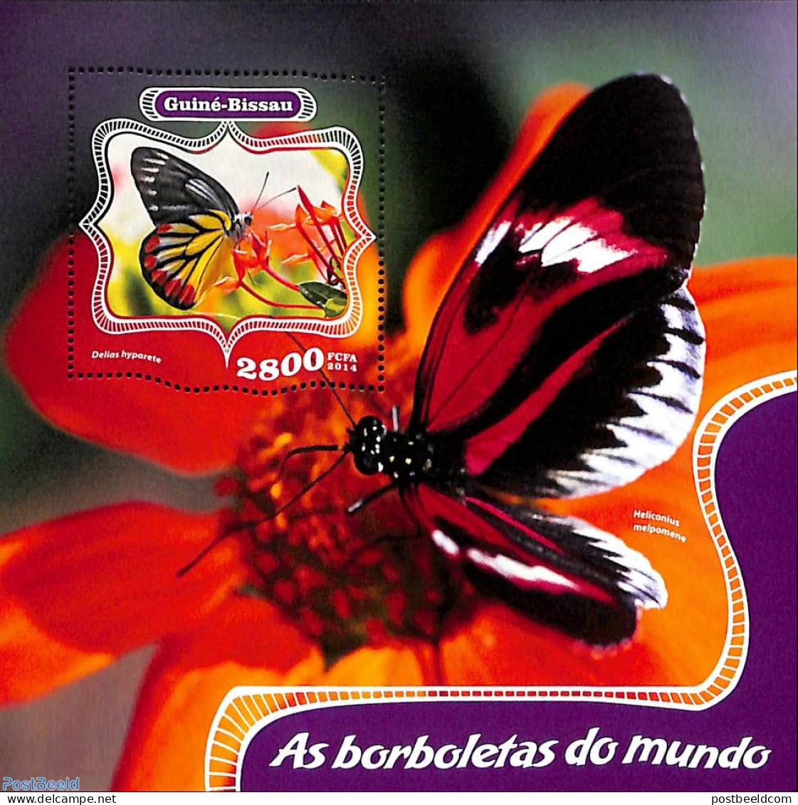 Guinea Bissau 2014 Butterflies, Mint NH, Nature - Butterflies - Flowers & Plants - Guinée-Bissau