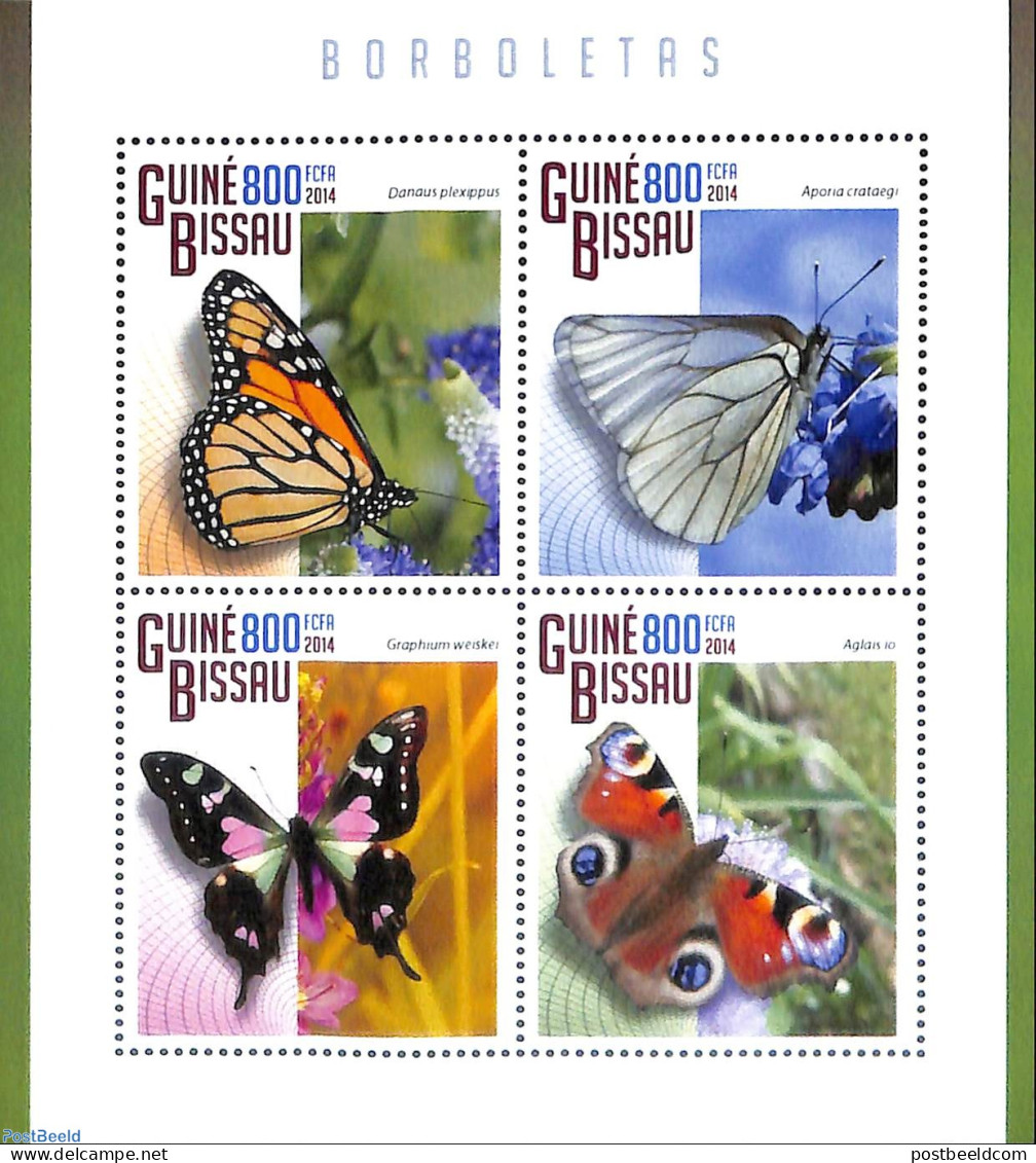 Guinea Bissau 2014 Butterflies, Mint NH, Nature - Butterflies - Guinée-Bissau