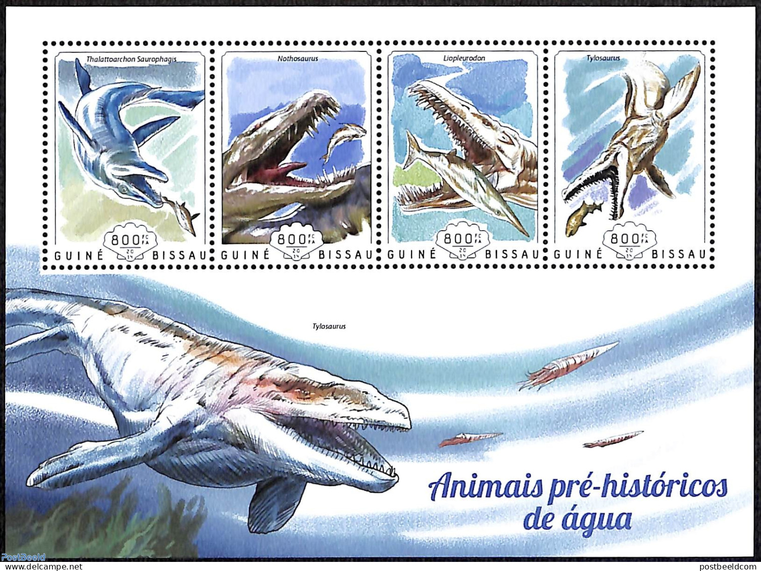 Guinea Bissau 2014 Prehistoric Water Animals, Mint NH, Nature - Fish - Prehistoric Animals - Fische