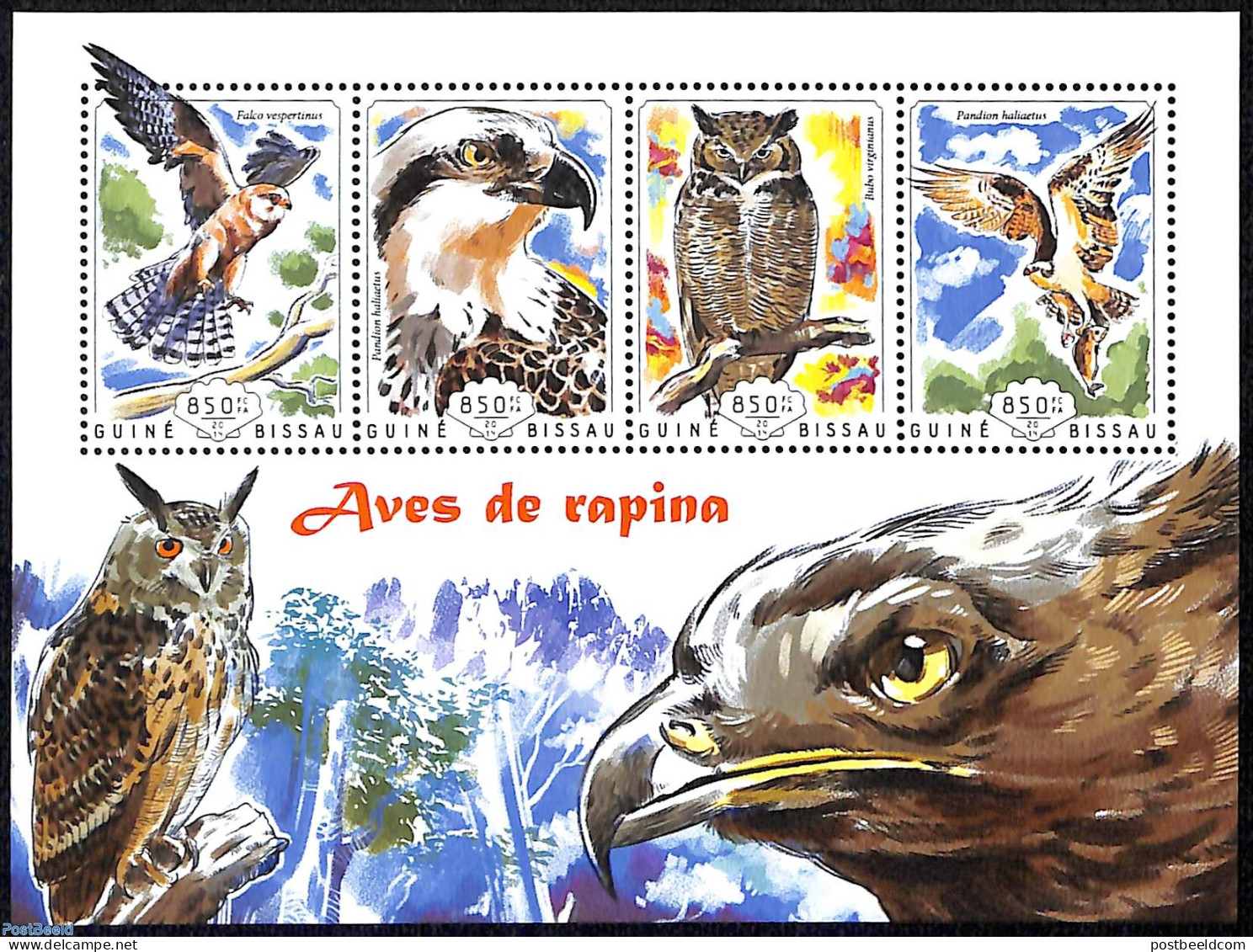 Guinea Bissau 2014 Birds Of Prey, Mint NH, Nature - Birds Of Prey - Owls - Guinea-Bissau