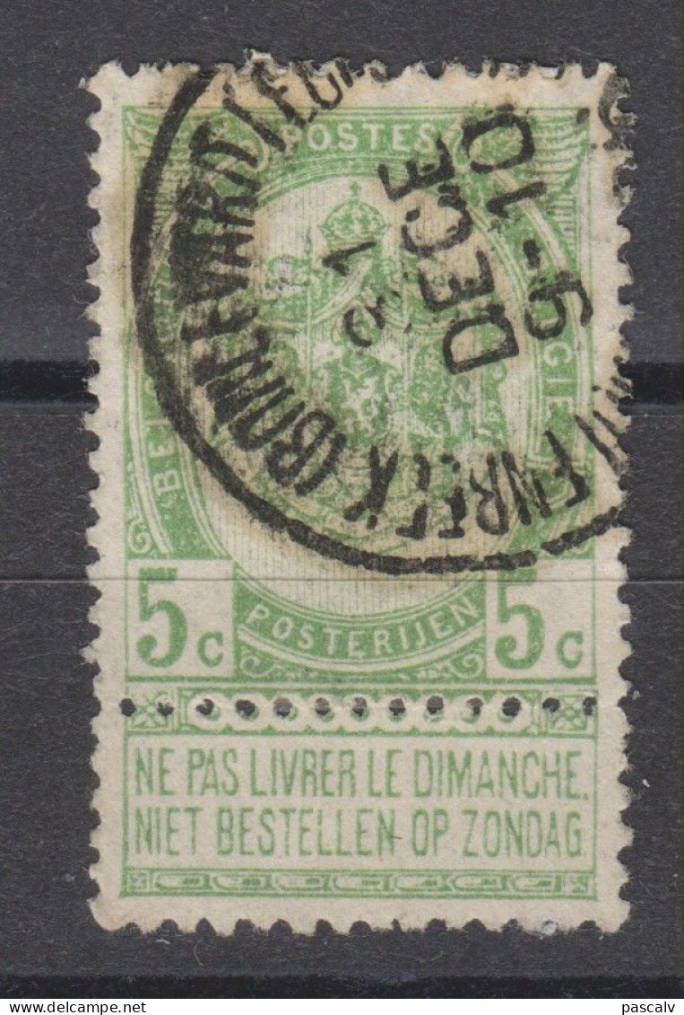 COB 56 Oblitération Centrale MOLENBEEK (BOULEVARD LEOPOLD II) - 1893-1907 Stemmi